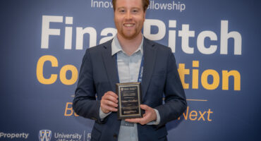 Nathan Drouillard won third place at the final pitch showcase